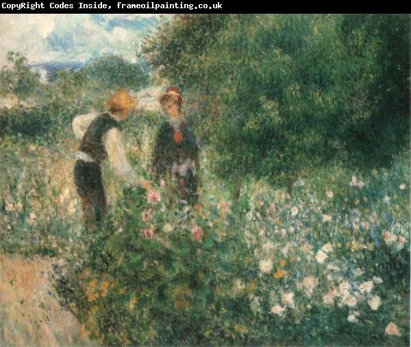 Pierre-Auguste Renoir Picking Flowers
